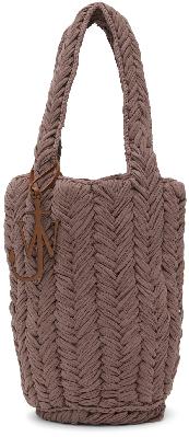 JW Anderson Taupe Knitted Shopper Bag