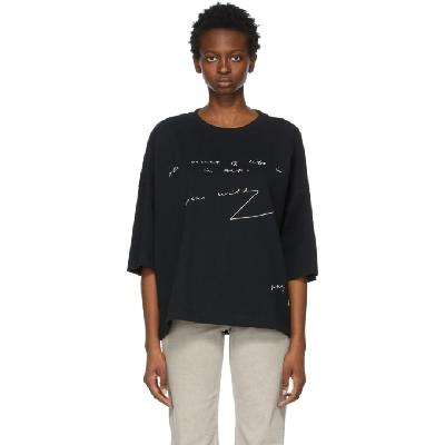 JW Anderson Black Oversized Oscar Wilde T-Shirt