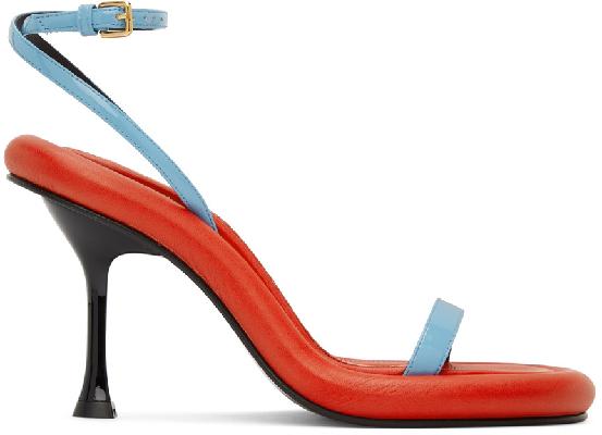 JW Anderson Red Bumper Heeled Sandals