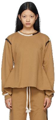 JW Anderson Brown Contrast Stitch Sweatshirt