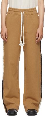 JW Anderson Brown Contrast Stitch Lounge Pants