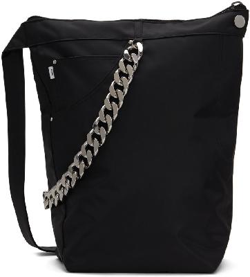 KARA Black Jean Sling Backpack