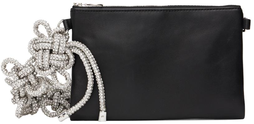 KARA Black Knot Chain Crossbody Bag
