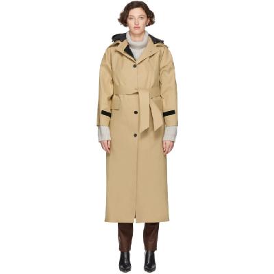 KASSL Editions Beige Hooded Trench Coat