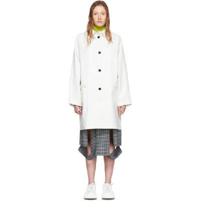 KASSL Editions White Above-The-Knee Coat