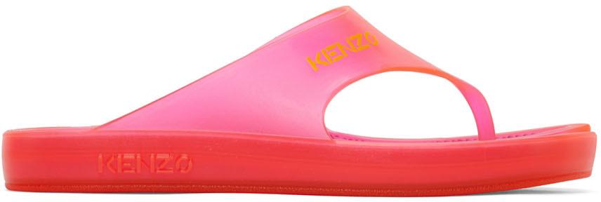 Kenzo Pink K-Beach Flip Flops