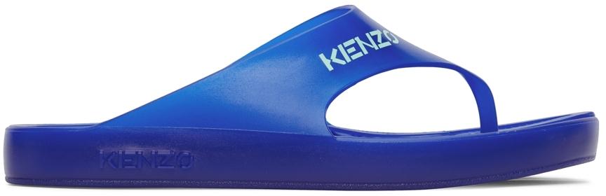 Kenzo Blue K-Beach Flip Flops