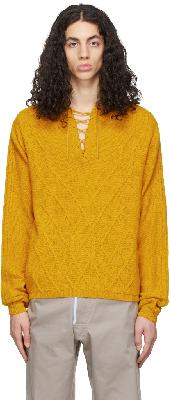 Kiko Kostadinov Yellow Acrylic Sweater