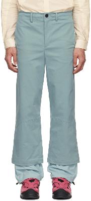 Kiko Kostadinov Blue Elio Gaiter Trousers