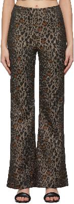 Ksubi Black & Orange Leopard Three Am Trousers