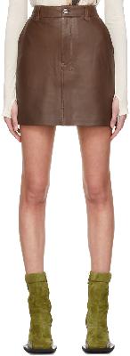 Ksubi Brown Crossin Mini Skirt