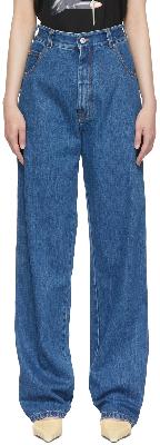 Kwaidan Editions SSENSE Exclusive Blue Tapered Jeans