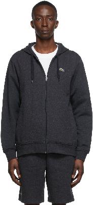 Lacoste Grey Cotton Hoodie