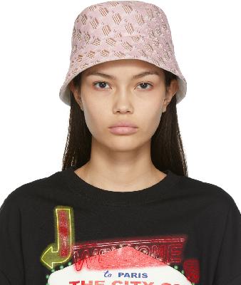 Lanvin Reversible Pink Logo Bucket Hat