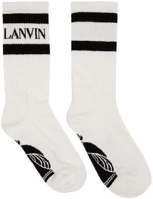 Lanvin White Logo Socks