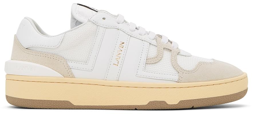 Lanvin White Calfskin Clay Sneakers