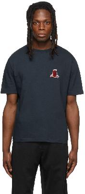 Lanvin Navy Classic Embroidered T-Shirt