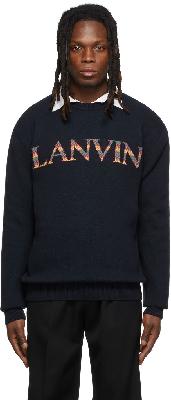 Lanvin Navy Jacquard Sweater