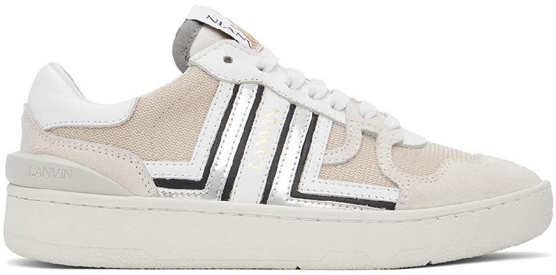 Lanvin Taupe Clay Low-Top Sneakers