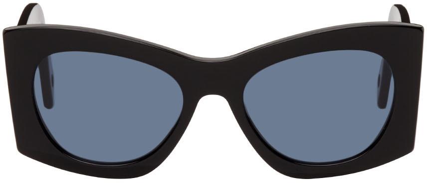Lanvin Black Square Oversized Sunglasses