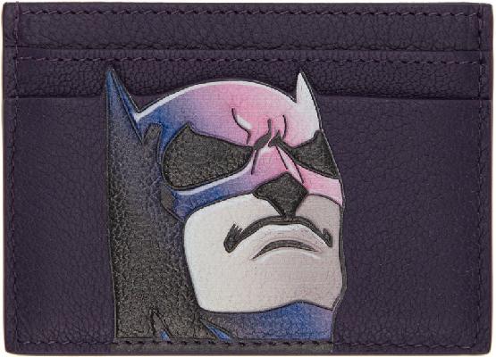Lanvin Indigo Batman & Catwoman Card Holder