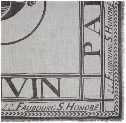 Lanvin Black Virgin Wool & Silk Scarf