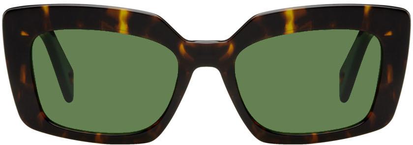 Lanvin Tortoiseshell Thick Rectangluar Sunglasses