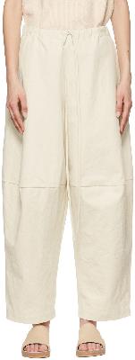Lauren Manoogian Off-White Cotton Trousers