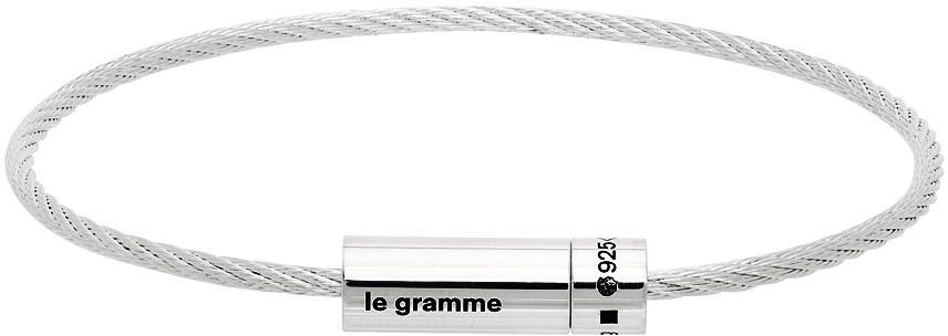 Le Gramme Silver Polished 'Le 7 Grammes' Cable Bracelet