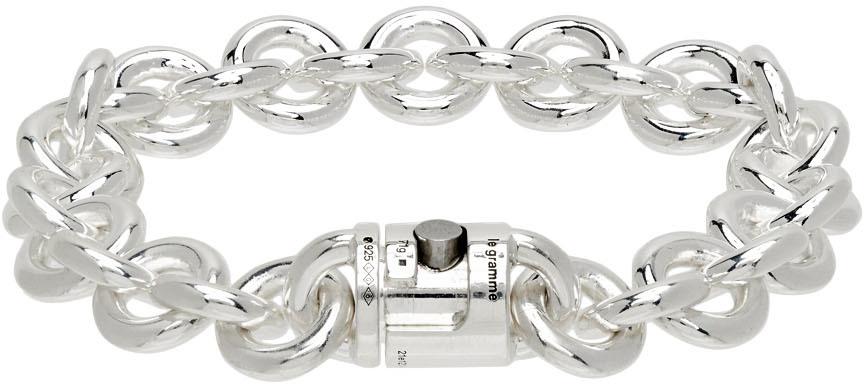 Le Gramme Silver Polished 'Le 65 Grammes' Entrelacs Bracelet