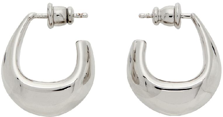 Lemaire Silver Mini Curved Drop Earrings
