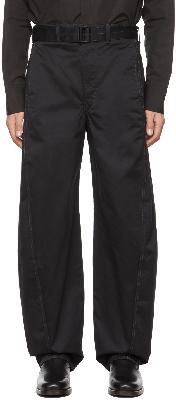 Lemaire Black Twisted Belted Trousers