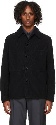 Lemaire Black Corduroy Over Shirt Jacket