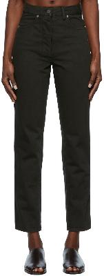 Lemaire Black Denim Fitted Jeans