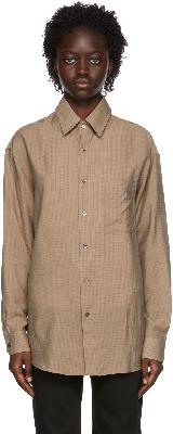 Lemaire Brown Lyocell Shirt