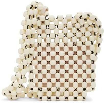 Lemaire White Wood Pearl Bag