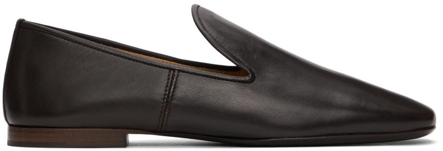 Lemaire Brown Leather Soft Loafers