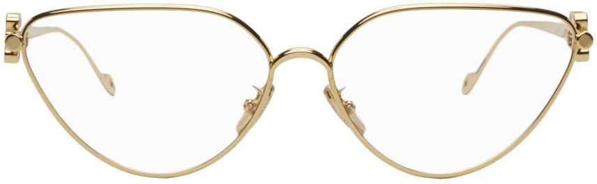 Loewe Gold Cat Eye Titanium Glasses