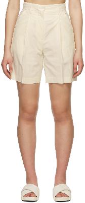 LOW CLASSIC Off-White Cotton Twill Shorts