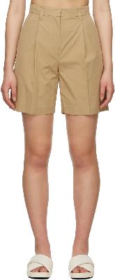 LOW CLASSIC Tan Cotton Twill Shorts