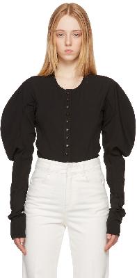LOW CLASSIC Black Slim Buttoned Bodysuit