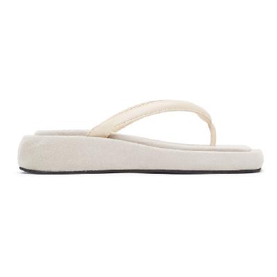 LOW CLASSIC Off-White Platform Flip Flop Sandals