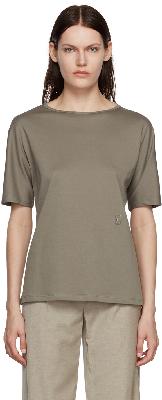 LOW CLASSIC Gray Embroidery T-Shirt