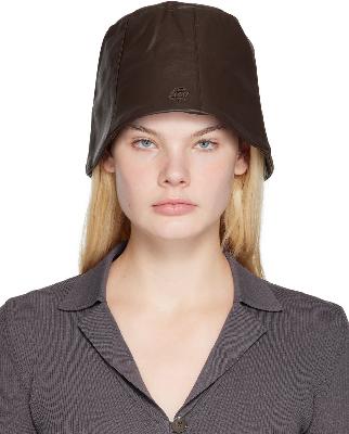 LOW CLASSIC SSENSE Exclusive Brown Faux-Leather Bucket Hat