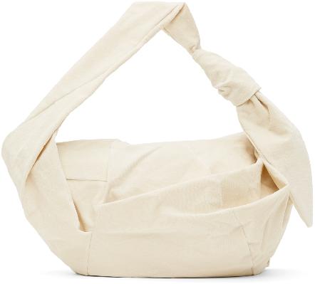 LOW CLASSIC Off-White Velour Knot bag
