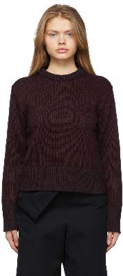 Maison Margiela Burgundy Wool Marled Sweater