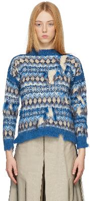 Maison Margiela Blue Anarchic Knit Sweater
