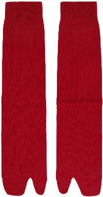 Maison Margiela Red Tabi Bootleg Socks