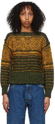 Maison Margiela Green & Yellow Cotton Sweater
