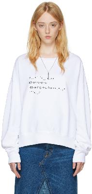 Maison Margiela White Cotton Sweatshirt